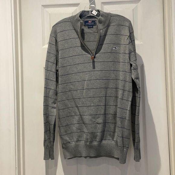 Vineyard Vines Other - Vineyard Vines 1/2 zip striped sweater with whale logo SZ XL (20)